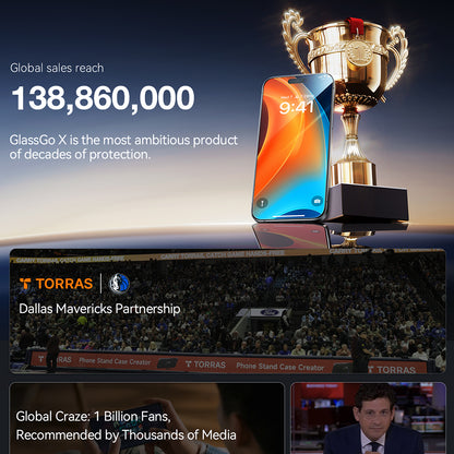 Beschermfolie Torras GlassGo Install Master voor Apple iPhone 16 Plus, Gehard Glas, Volledige Lijm, Zwart