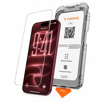 Torras HD schermbeschermfolie voor Apple iPhone 18 Pro Max / 17 Pro Max, gehard glas, volledige lijm