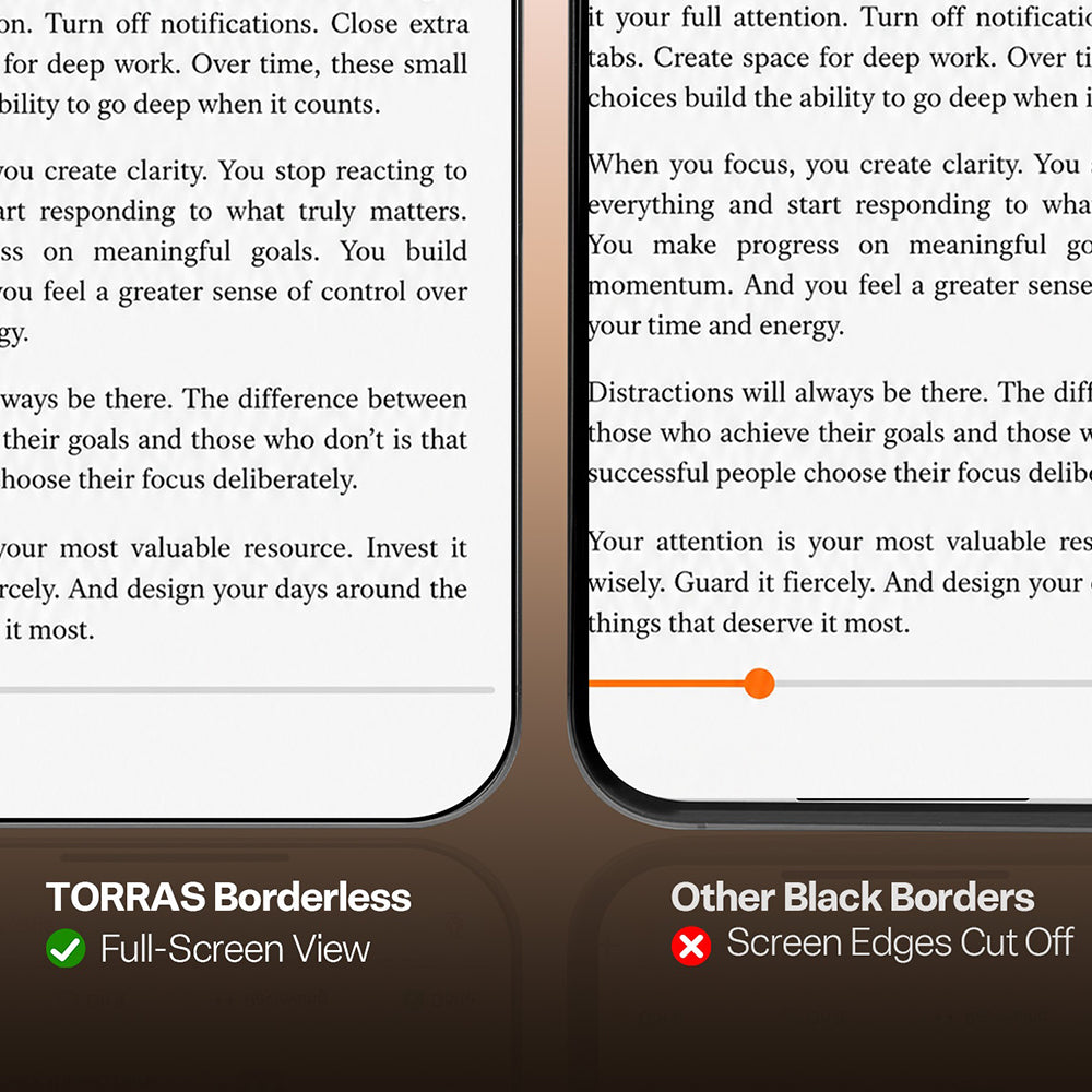 Torras HD schermbeschermfolie voor Apple iPhone 18 Pro Max / 17 Pro Max, gehard glas, volledige lijm