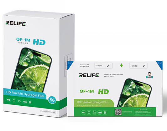 Hydrogel / TPU Folie Relife GF-1M voor UV Vacuüm Laminator Sunshine C3 Mix Ultra, 120mm x 210mm, Set van 50 stuks