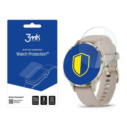 3MK Arc Beschermfolie voor Garmin Venu 3S, Set van 3 stuks, Plastic