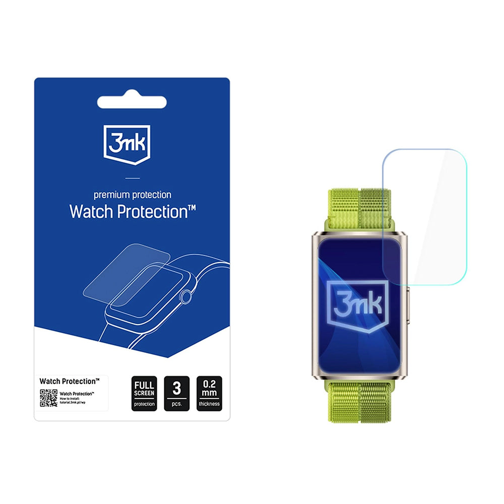 Beschermfolie 3MK Arc voor Huawei Band 11 Pro, Set van 3 stuks, Plastic