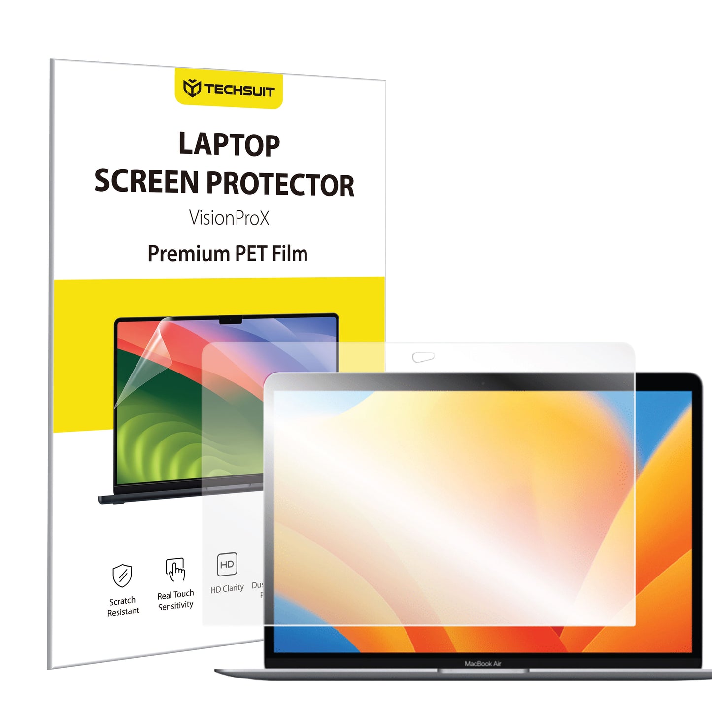 Schermfolie Anti Blauw Licht Techsuit VisionProX voor Apple MacBook Air 13inch (2020) / (2018) / (2017), Plastic