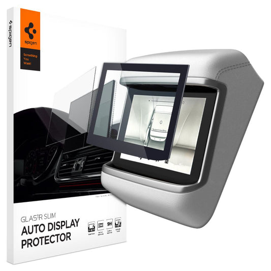 Spigen GlastR Slim Anti-Glare Beschermfolie voor Real Touchscreen Tesla X / S (2022 - 2021), Gehard Glas, Zwart