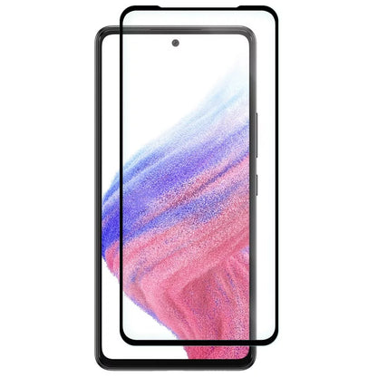 OEM Scherm Beschermer voor Samsung Galaxy A53 5G A536, Afgeschermd Glas, Volledig Gelijmd, 5D, Zwart