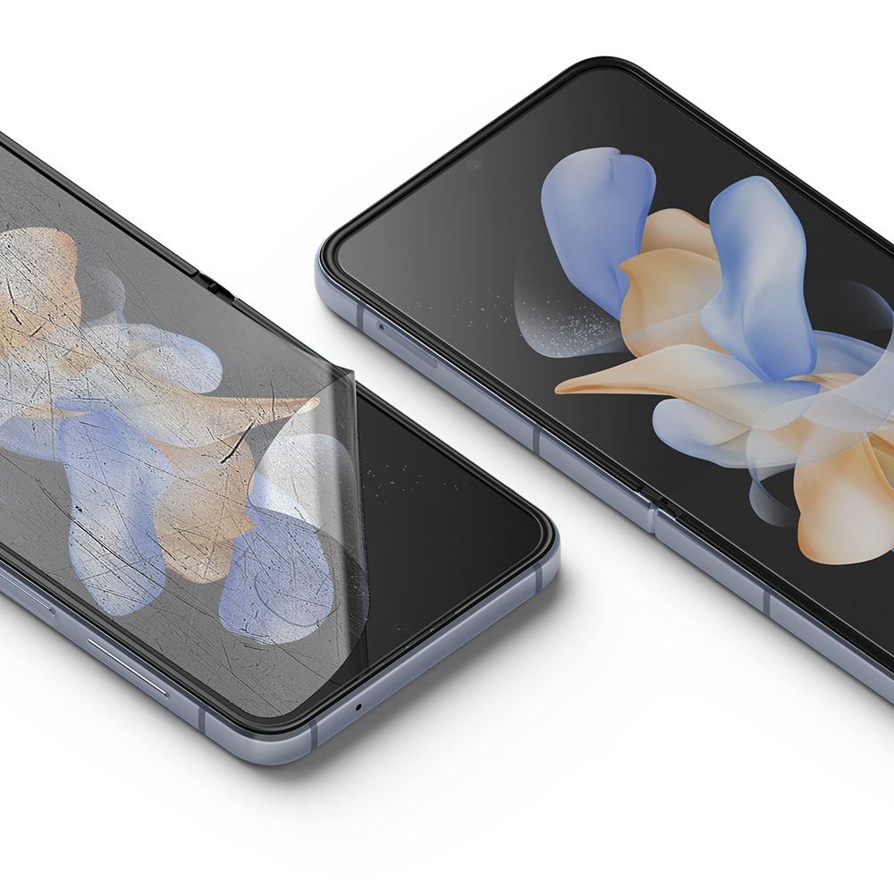 Beschermfolie Ringke Dual Easy voor Samsung Galaxy Z Flip4 F721, Plastic, Set van 2 stuks