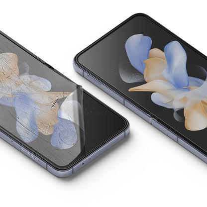 Beschermfolie Ringke Dual Easy voor Samsung Galaxy Z Flip4 F721, Plastic, Set van 2 stuks