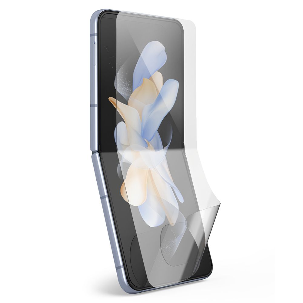 Beschermfolie Ringke Dual Easy voor Samsung Galaxy Z Flip4 F721, Plastic, Set van 2 stuks