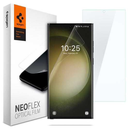 Spigen Neo Flex schermbeschermfolie voor Samsung Galaxy S23 Ultra S918, Plastic, Set van 2 stuks AFL05943