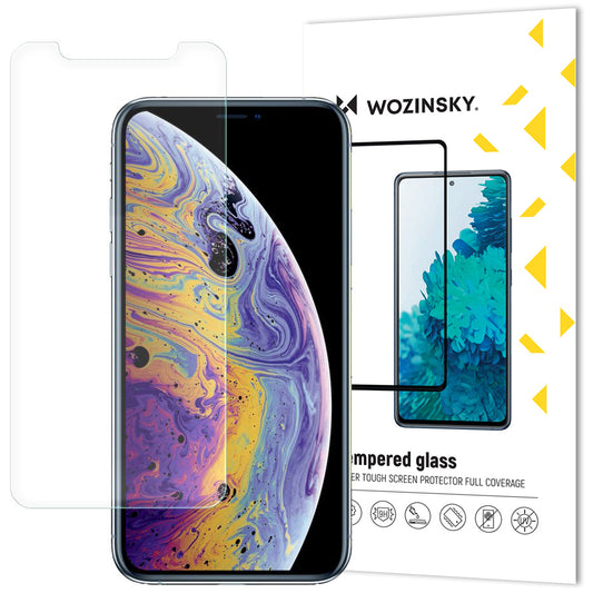 WZK Screen Protector voor Apple iPhone 11 Pro / XS / X, Glas, Volledig gelijmd