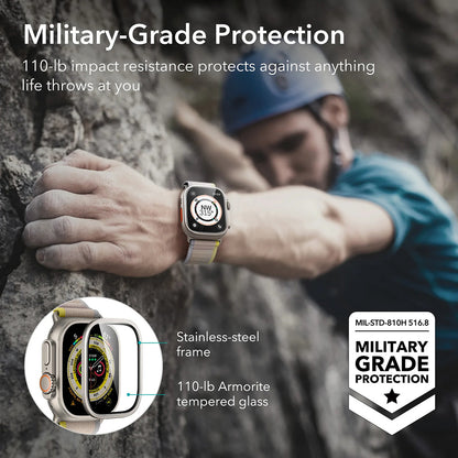 ESR Armorite Beschermfolie voor Apple Watch Ultra Series, Set van 2 stuks, Gehard Glas, Brons
