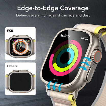 ESR Armorite Beschermfolie voor Apple Watch Ultra Series, Set van 2 stuks, Gehard Glas, Brons