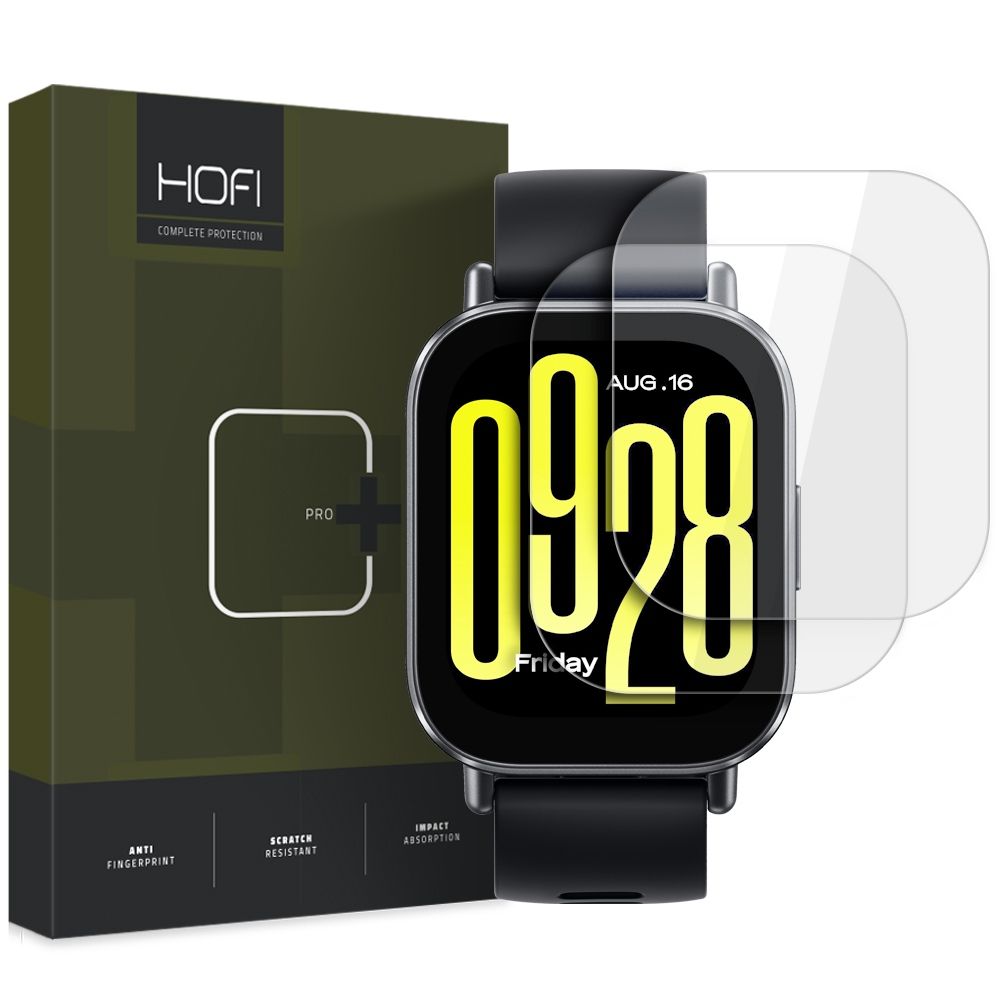 HOFI Glass PRO+ Beschermfolie voor Xiaomi Redmi Watch 5 Active, Set van 2 stuks, Gehard Glas
