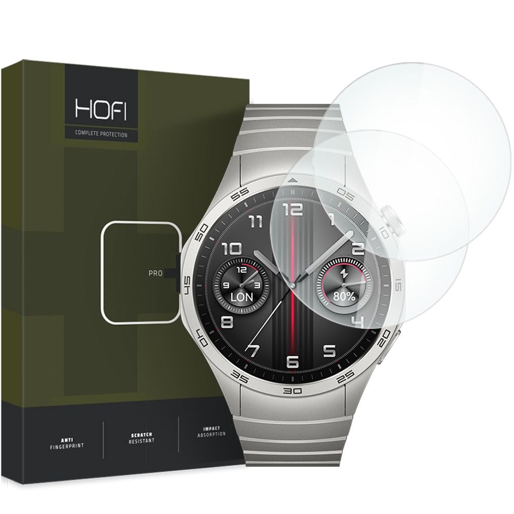 HOFI PRO+ Beschermfolie voor Huawei Watch GT 4 46mm, Set van 2 stuks, Gehard Glas