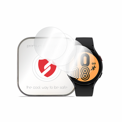 Smart Protection Premium Classic Beschermfolie voor Samsung Galaxy Watch4 44mm, Set van 4 stuks, Plastic