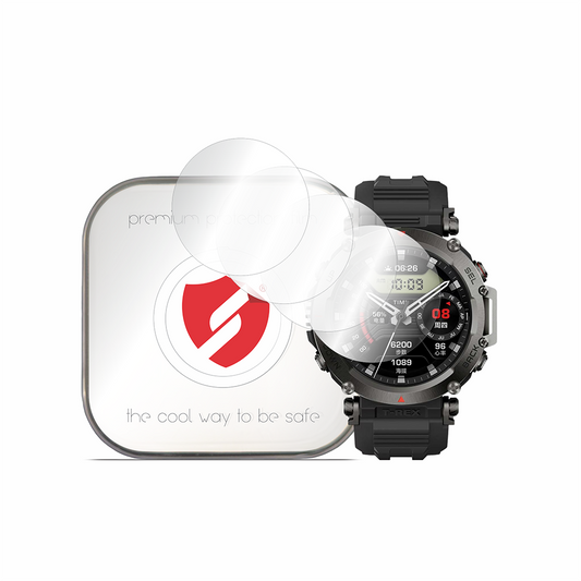 Smart Protection Premium Classic Beschermfolie voor Amazfit T-Rex Ultra, Set van 4 stuks, Plastic