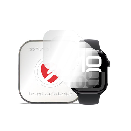 Smart Protection Premium Classic Beschermfolie voor Apple Watch 10 46mm Series, Set van 4 stuks, Plastic