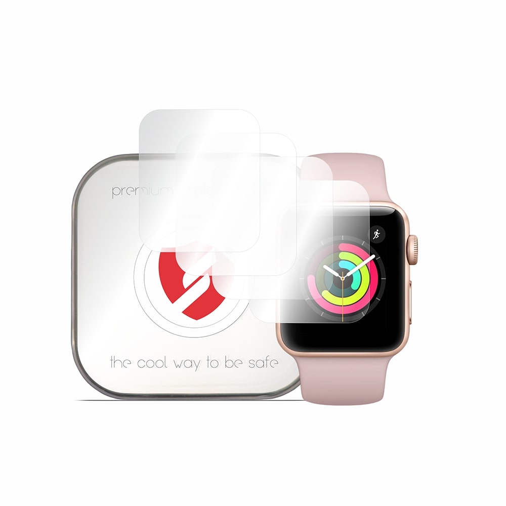Smart Protection Premium Classic Beschermfolie voor Apple Watch 38mm Series, Set van 4 stuks, Plastic