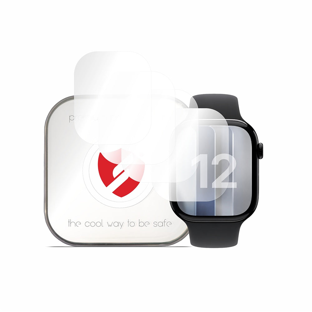 Smart Protection Premium Classic Beschermfolie voor Apple Watch Series 12 46mm, Set van 4 stuks, Plastic