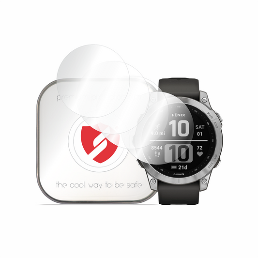 Smart Protection Premium Classic Beschermfolie voor Garmin Fenix 7, Set van 4 stuks, Plastic