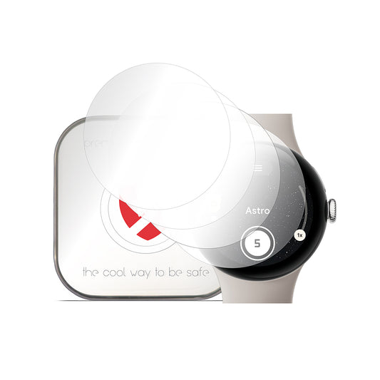 Smart Protection Premium Classic Beschermfolie voor Google Pixel Watch 3 45mm, Set van 4 stuks, Plastic