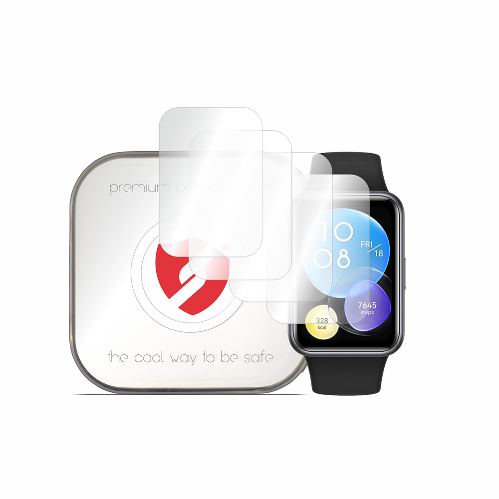 Smart Protection Premium Classic Beschermfolie voor Huawei Watch Fit 2 Active, Set van 4 stuks, Plastic