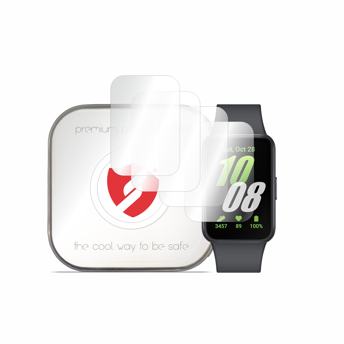 Smart Protection Premium Classic Beschermfolie voor Samsung Galaxy Fit3 R39M, Set van 4 stuks, Plastic