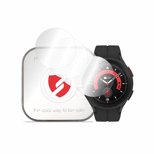 Smart Protection Premium Classic Beschermfolie voor Samsung Galaxy Watch5 Pro 45mm, Set van 4 stuks, Plastic