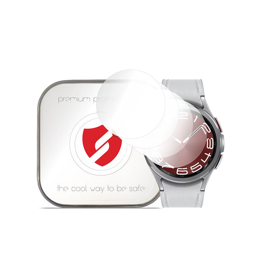 Smart Protection Premium Classic Beschermfolie voor Samsung Galaxy Watch6 Classic 43mm, Set van 4 stuks, Plastic