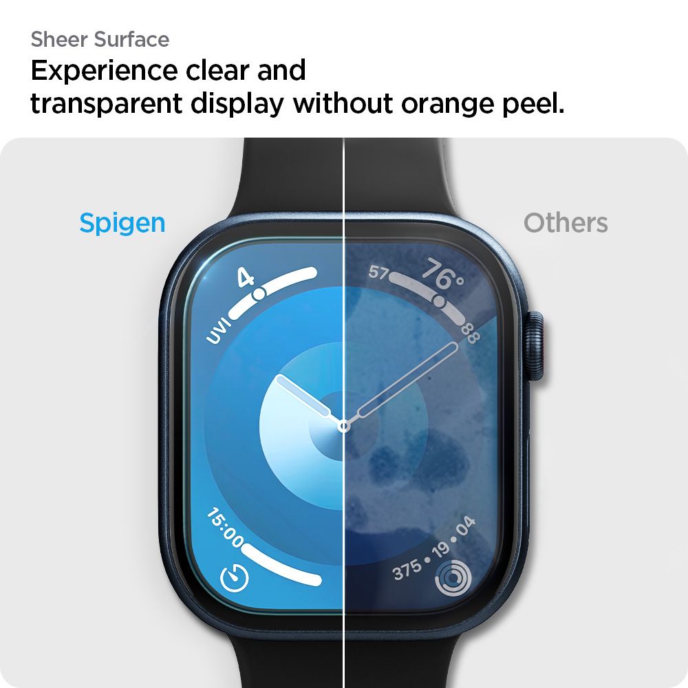 Spigen Elite Shield EZ FIT voor Apple Watch 46mm Series, Set 2 stuks, Plastic AFL08579 