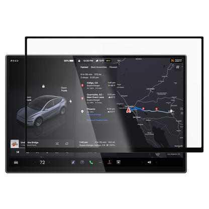 Spigen GlastR EZ FIT Anti-Glare Beschermfolie voor Navigatie Tesla Y 2026 Premium / Performance, Gehard Glas AGL10819