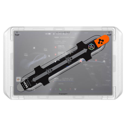 Spigen GlastR EZ FIT Anti-Glare Beschermfolie voor Navigatie Tesla Y 2026 Premium / Performance, Gehard Glas AGL10819