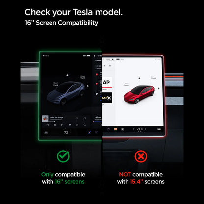 Spigen GlastR EZ FIT Anti-Glare Beschermfolie voor Navigatie Tesla Y 2026 Premium / Performance, Gehard Glas AGL10819