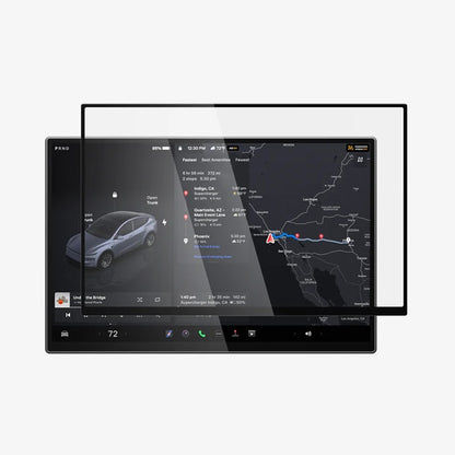 Spigen GlastR EZ FIT Beschermfolie voor Tesla Y 2026 Premium / Performance Navigatie, Gehard Glas AGL10820