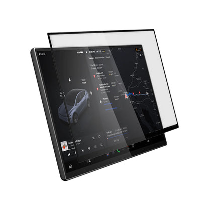 Spigen GlastR EZ FIT Beschermfolie voor Tesla Y 2026 Premium / Performance Navigatie, Gehard Glas AGL10820