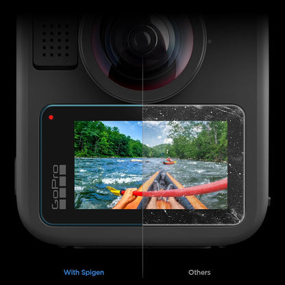 Schermbeveiligingsfolie Spigen GlastR Slim voor GoPro Max 2, Set van 2 stuks, Gehard Glas AGL11230