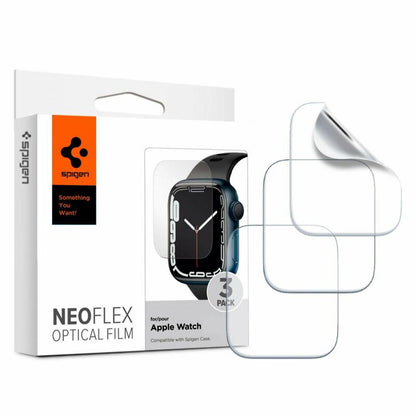 Spigen Neo Flex Beschermfolie voor Apple Watch 41mm / 40mm Series, Set van 3 stuks, Plastic