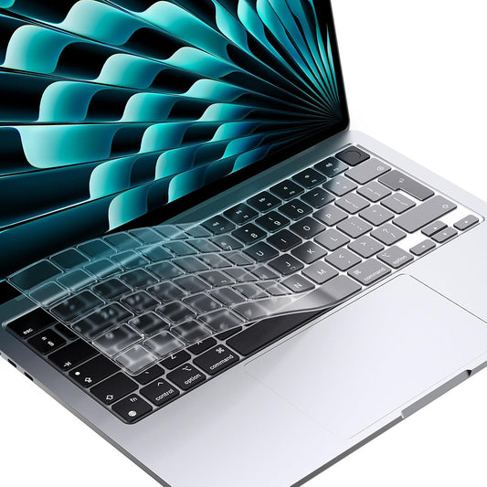 Techsuit PureTypeX Toetsenbord Beschermhoes voor Apple MacBook Pro 14 (2021 - 2024) / Air 13 (2022 - 2025) / Air 15 (2022 - 2025), Transparant
