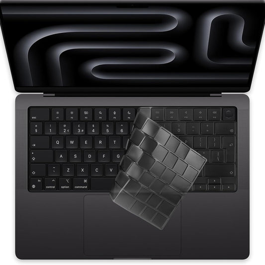 Techsuit PureTypeX Toetsenbord Beschermhoes voor Apple MacBook Pro 14 (2021 - 2024) / Air 13 (2022 - 2025) / Air 15 (2022 - 2025), Transparant