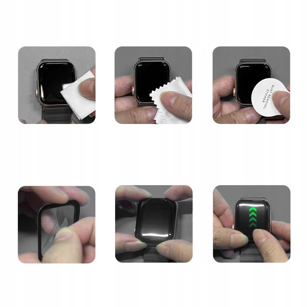 Tech-Protect Flex+ Beschermfolie voor Apple Watch 46mm Series, Set van 2 stuks, Flexibel Glas, Zwart