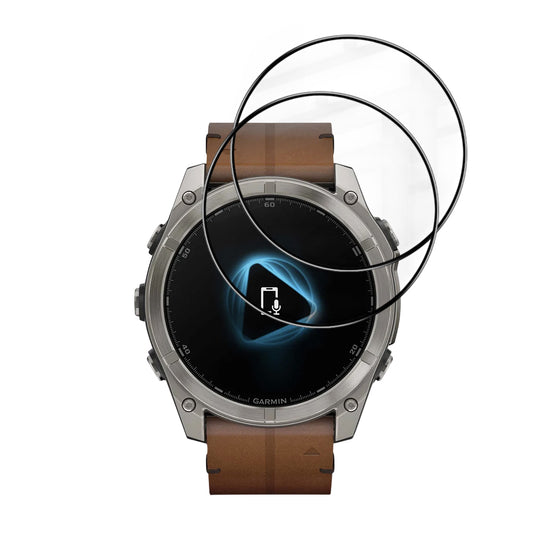 Techsuit Nano Flex Beschermfolie voor Garmin Fenix 8 Pro 51mm / 8 51mm, Set van 2 stuks, Plastic, Zwart