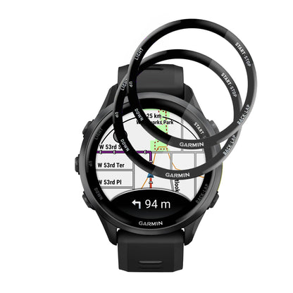 Techsuit Nano Flex Beschermfolie voor Garmin Forerunner 570 47mm / 970, Set van 2 stuks, Plastic, Zwart