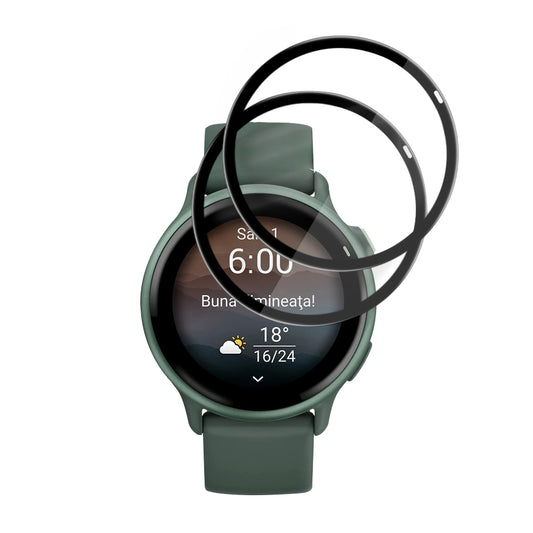 Beschermfolie Techsuit Nano Flex voor Garmin vivoactive 6, Set van 2 stuks, Plastic, Zwart