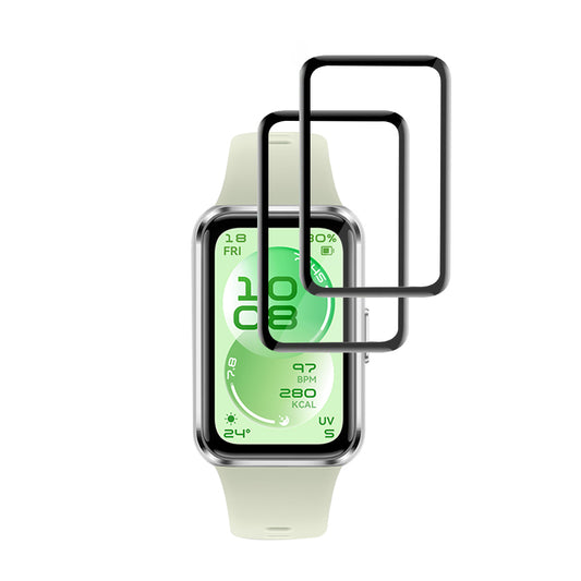 Beschermfolie Techsuit Nano Flex voor Huawei Band 11, Set van 2 stuks, Plastic, Zwart