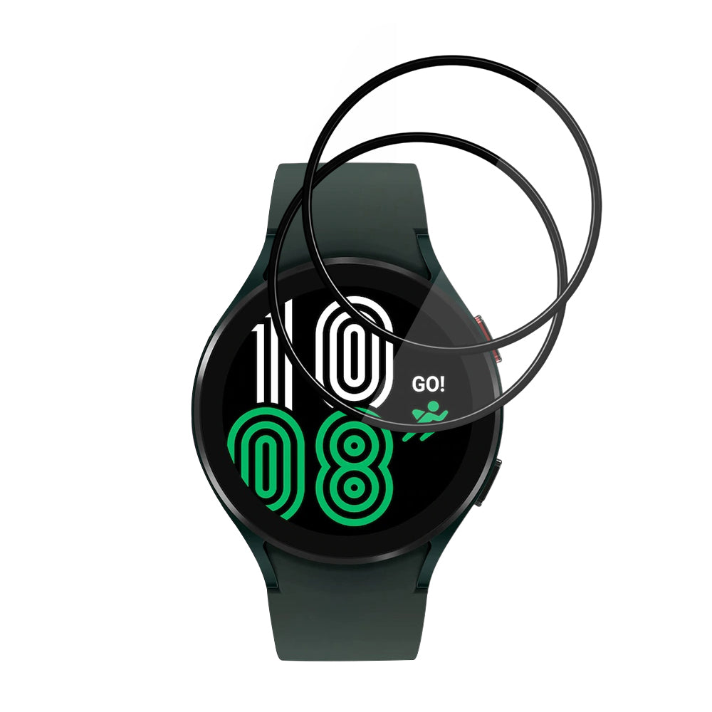 Beschermfolie Techsuit Nano Flex voor Samsung Galaxy Watch4 44mm, Set van 2 stuks, Plastic, Zwart