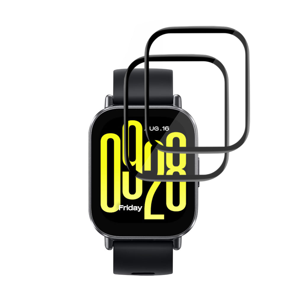 Beschermfolie Techsuit Nano Flex voor Xiaomi Redmi Watch 5 Active, Set van 2 stuks, Plastic, Zwart