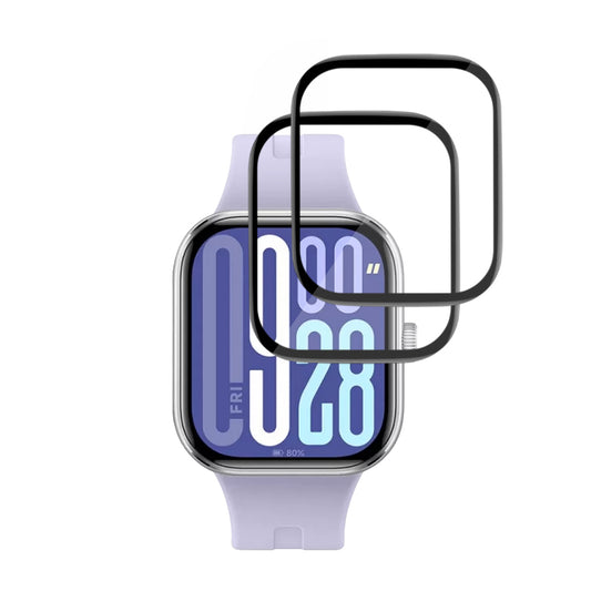 Techsuit Nano Flex Beschermfolie voor Xiaomi Redmi Watch 5, Set van 2 stuks, Plastic, Zwart
