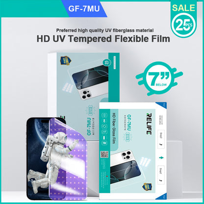 Flexibele Glasvezelfolie Relife GF-7MU voor UV Vacuümlamineermachine Sunshine C3 Mix Ultra, 120mm x 210mm, Set van 25 stuks