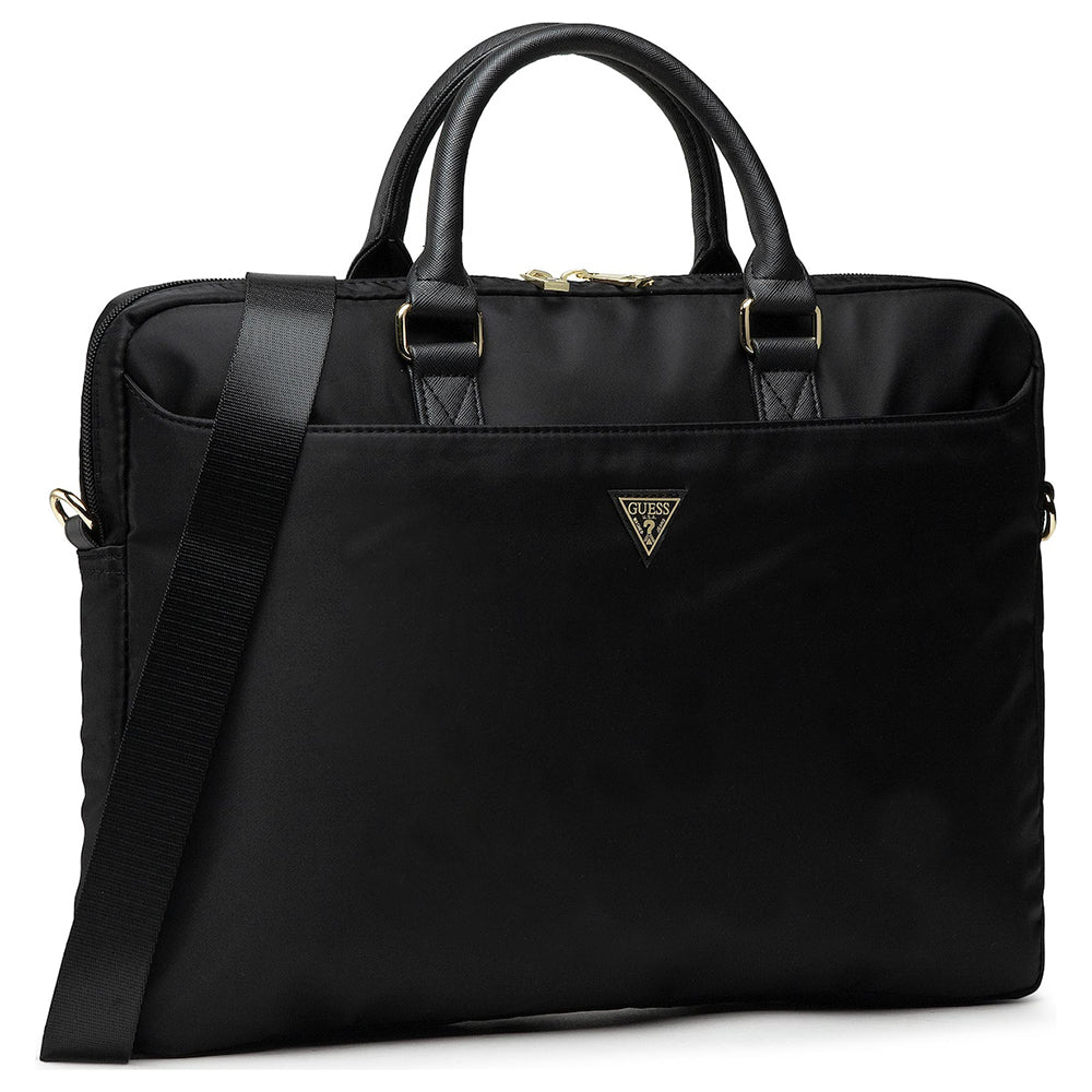 Guess Triangle Logo Tas voor Laptop 16 inch, Zwart