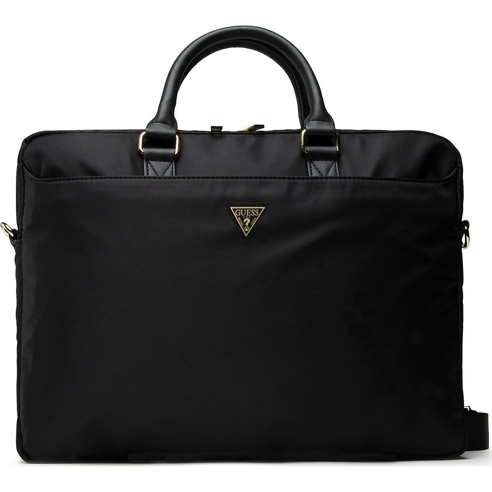 Guess Triangle Logo Tas voor Laptop 16 inch, Zwart